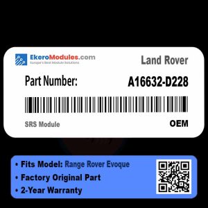 A16632-D228 SRS Module | Land Rover Range Rover Evoque | Genuine OEM Part