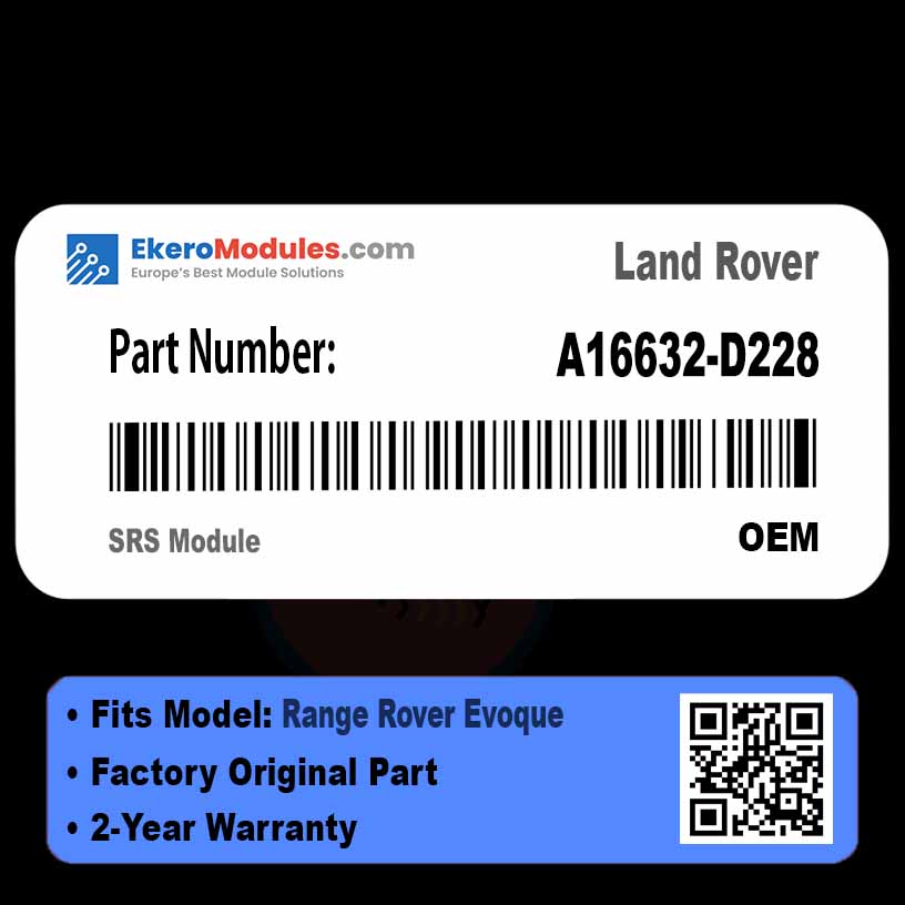 A16632-D228 SRS Module | Land Rover Range Rover Evoque | Genuine OEM Part