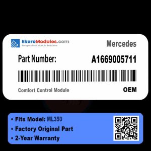 A1669005711 Comfort Control Module | Mercedes ML350 | Genuine OEM Part