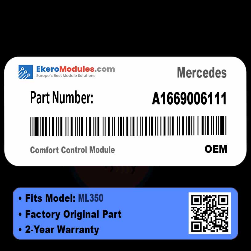 A1669006111 Comfort Control Module | Mercedes ML350 | Genuine OEM Part