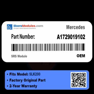 A1729019102 SRS Module | Mercedes SLK200 | Genuine OEM Part
