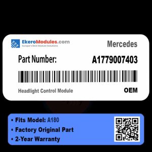 A1779007403 Headlight Control Module | Mercedes A180 | Genuine OEM Part