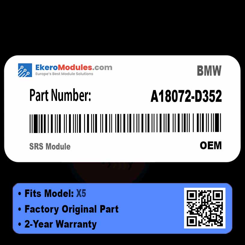 A18072-D352 SRS Module | BMW X5 | Genuine OEM Part