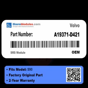 A19371-D421 SRS Module | Volvo S90 | Genuine OEM Part