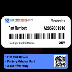 A2059051910 Headlight Control Module | Mercedes C220 | Genuine OEM Part