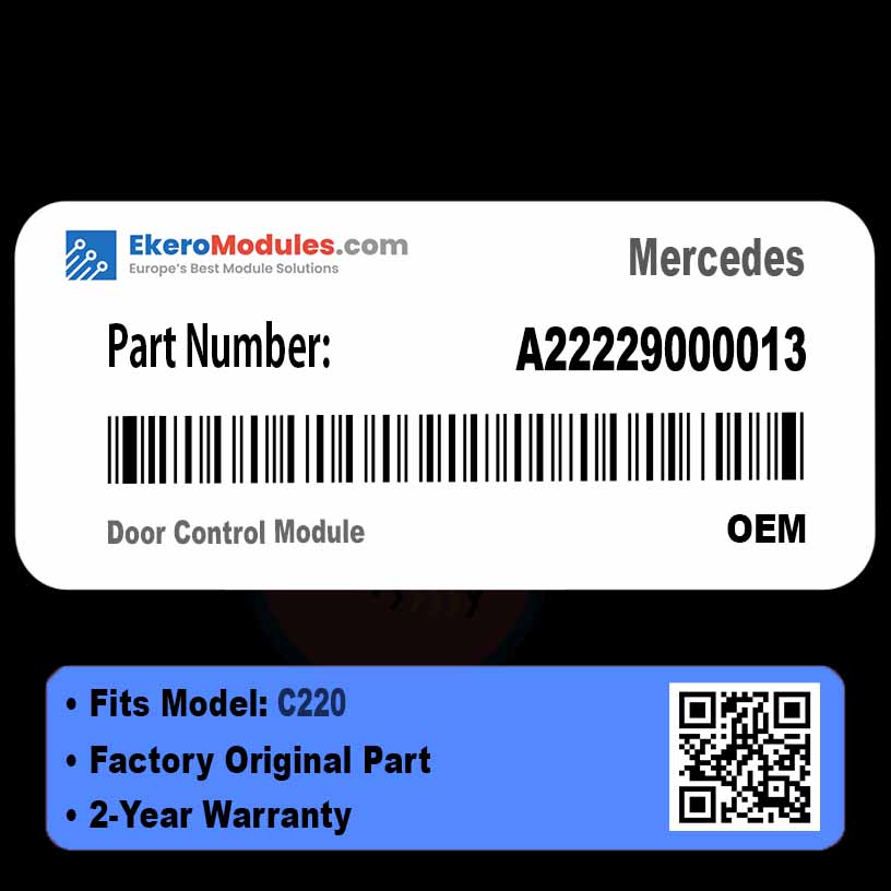 A22229000013 Door Control Module | Mercedes C220 | Genuine OEM Part