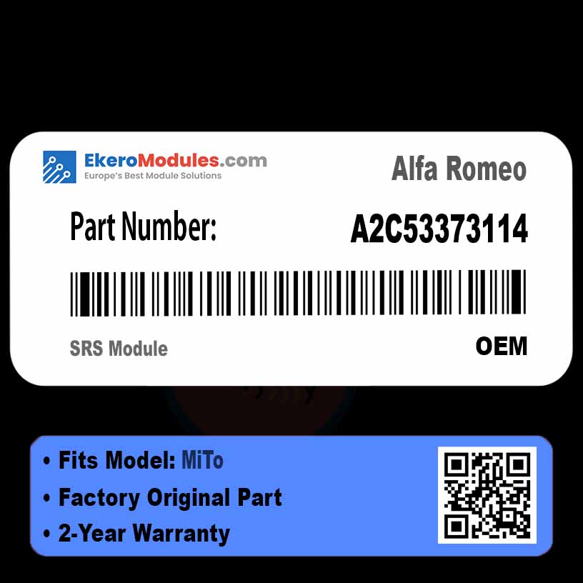 A2C53373114 SRS Module | Alfa Romeo MiTo | Genuine OEM Part
