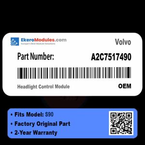 A2C7517490 Headlight Control Module | Volvo S90 | Genuine OEM Part