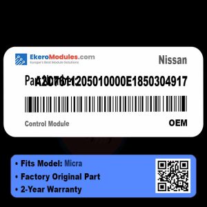 A2C7611205010000E1850304917 Control Module | Nissan Micra | Genuine OEM Part