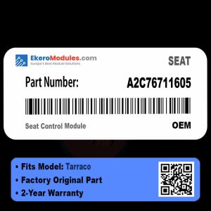 A2C76711605 Seat Control Module | SEAT Tarraco | Genuine OEM Part