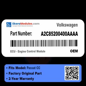 A2C85200400AAAA ECU - Engine Control Module | Volkswagen Passat CC | Genuine OEM Part