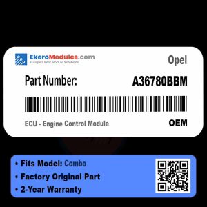 A36780BBM ECU - Engine Control Module | Opel Combo | Genuine OEM Part