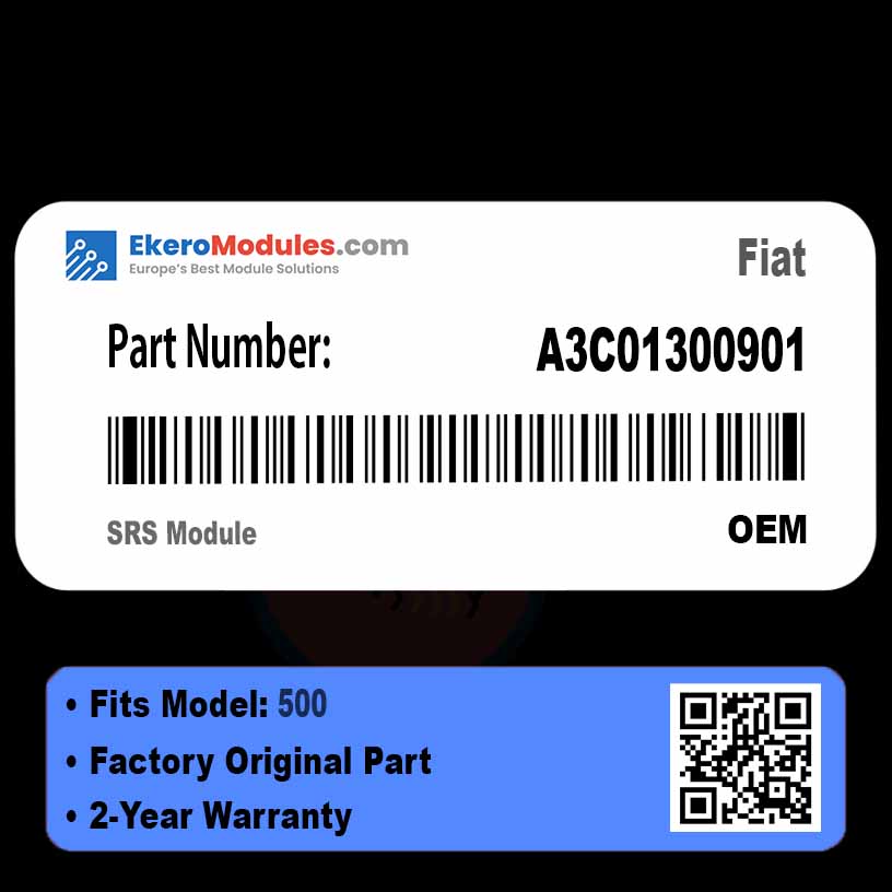 A3C01300901 SRS Module | Fiat 500 | Genuine OEM Part