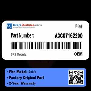 A3C07162200 SRS Module | Fiat Doblo | Genuine OEM Part