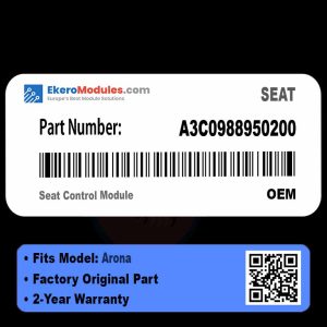 A3C0988950200 Seat Control Module | SEAT Arona | Genuine OEM Part