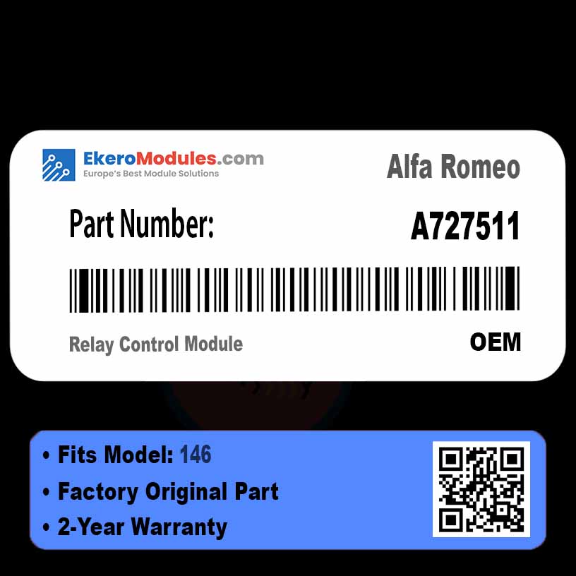 A727511 Relay Control Module | Alfa Romeo 146 | Genuine OEM Part