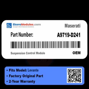 A9719-D241 Suspension Control Module | Maserati Levante | Genuine OEM Part