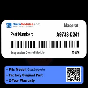 A9738-D241 Suspension Control Module | Maserati Quattroporte | Genuine OEM Part