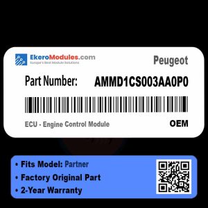 AMMD1CS003AA0P0 ECU - Engine Control Module | Peugeot Partner | Genuine OEM Part
