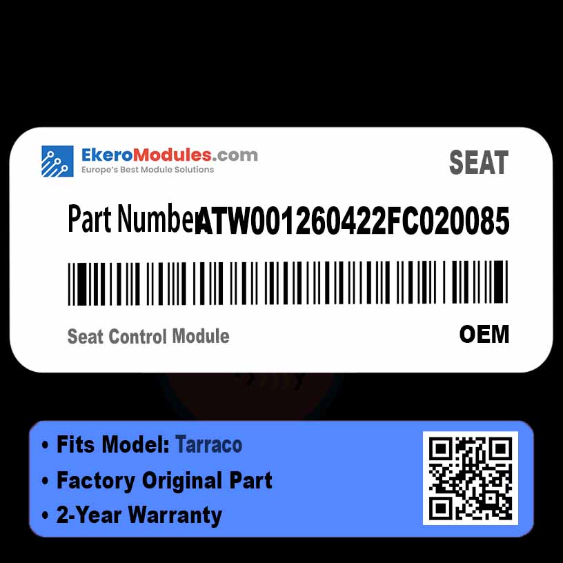 ATW001260422FC020085 Seat Control Module | SEAT Tarraco | Genuine OEM Part