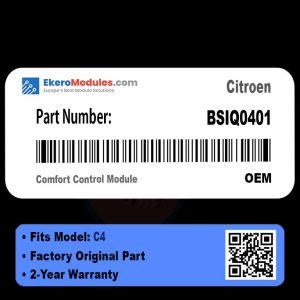 BSIQ0401 Comfort Control Module | Citroen C4 | Genuine OEM Part