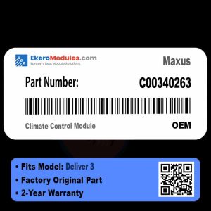 C00340263 Climate Control Module | Maxus Deliver 3 | Genuine OEM Part