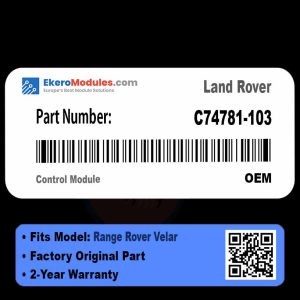 C74781-103 Control Module | Land Rover Range Rover Velar | Genuine OEM Part