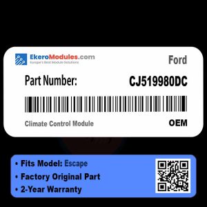 CJ519980DC Climate Control Module | Ford Escape | Genuine OEM Part