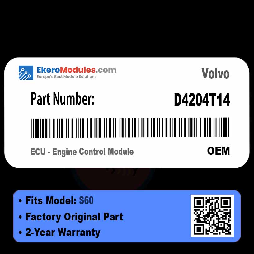 D4204T14 ECU - Engine Control Module | Volvo S60 | Genuine OEM Part