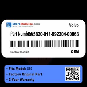 DA5820-011-992204-00863 Control Module | Volvo S80 | Genuine OEM Part