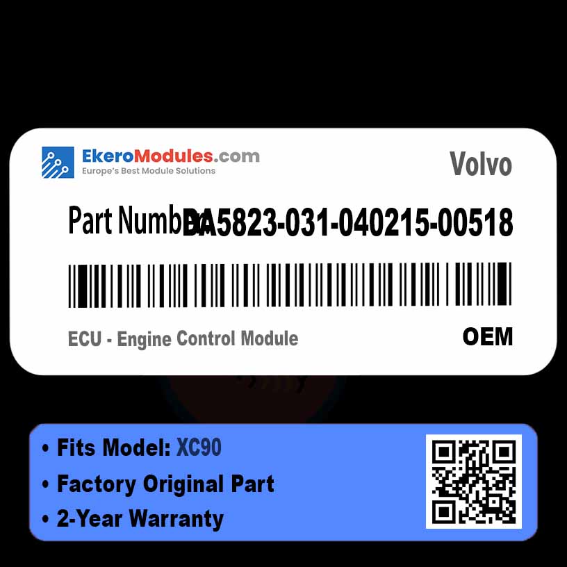 DA5823-031-040215-00518 ECU - Engine Control Module | Volvo XC90 | Genuine OEM Part