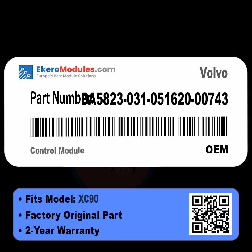 DA5823-031-051620-00743 Control Module | Volvo XC90 | Genuine OEM Part