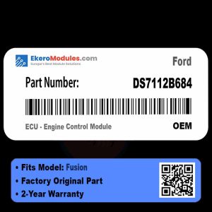 DS7112B684 ECU - Engine Control Module | Ford Fusion | Genuine OEM Part