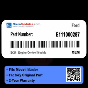 E111000287 ECU - Engine Control Module | Ford Mondeo | Genuine OEM Part