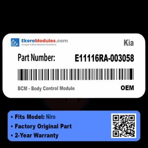 E11116RA-003058 BCM - Body Control Module | Kia Niro | Genuine OEM Part