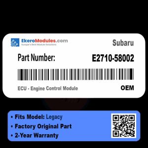 E2710-58002 ECU - Engine Control Module | Subaru Legacy | Genuine OEM Part
