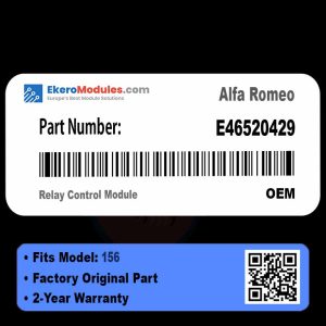 E46520429 Relay Control Module | Alfa Romeo 156 | Genuine OEM Part