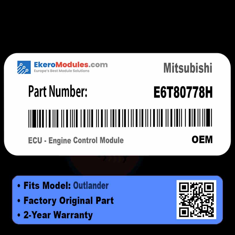E6T80778H ECU - Engine Control Module | Mitsubishi Outlander | Genuine OEM Part