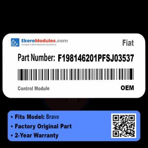 F198146201PFSJ03537 Control Module | Fiat Bravo | Genuine OEM Part