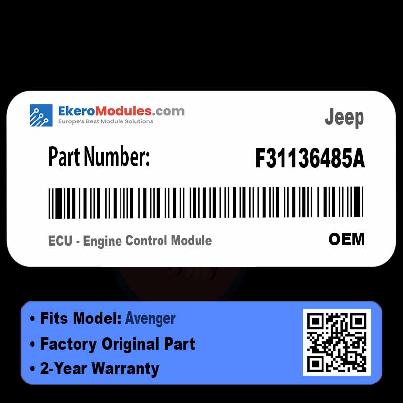 F31136485A ECU - Engine Control Module | Jeep Avenger | Genuine OEM Part