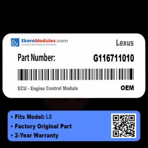 G116711010 ECU - Engine Control Module | Lexus LS | Genuine OEM Part