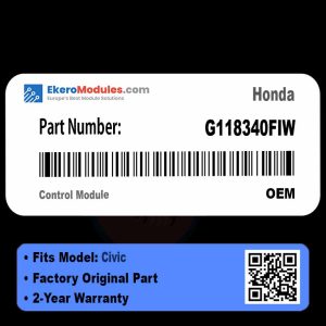 G118340FIW Control Module | Honda Civic | Genuine OEM Part