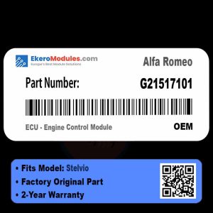 G21517-101 Trunk Control Module | Alfa Romeo Stelvio | Genuine OEM Part