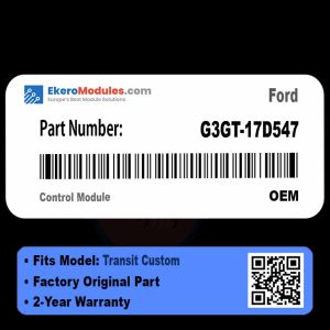 G3GT-17D547 Control Module | Ford Transit Custom | Genuine OEM Part