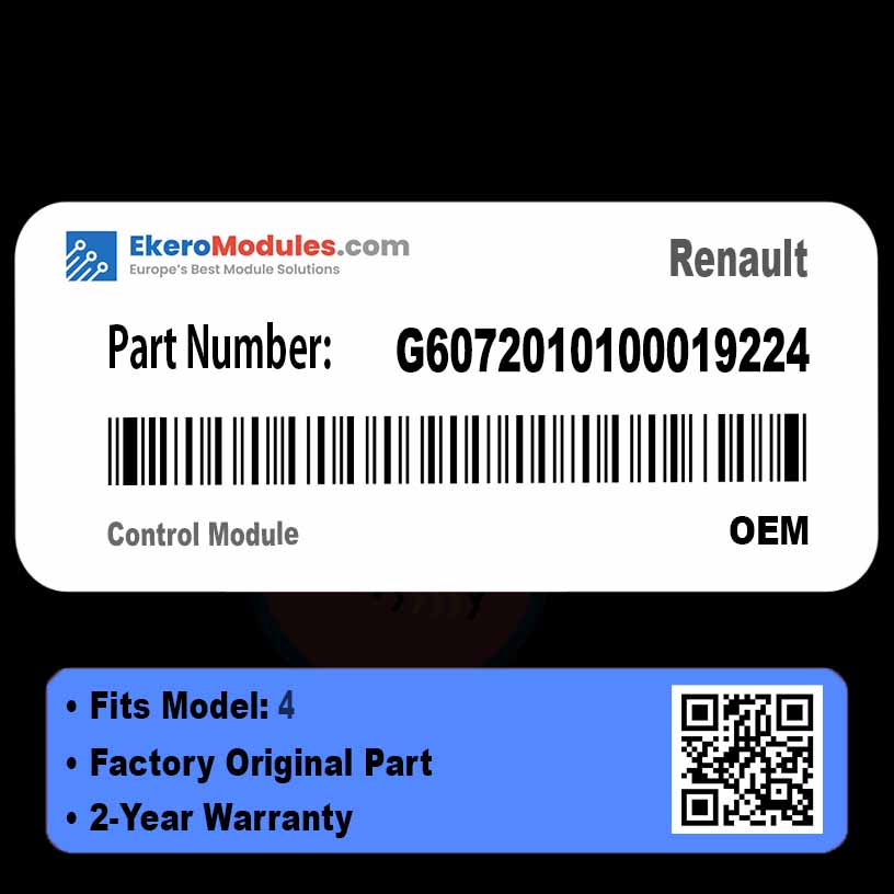 G6072010100019224 Control Module | Renault 4 | Genuine OEM Part