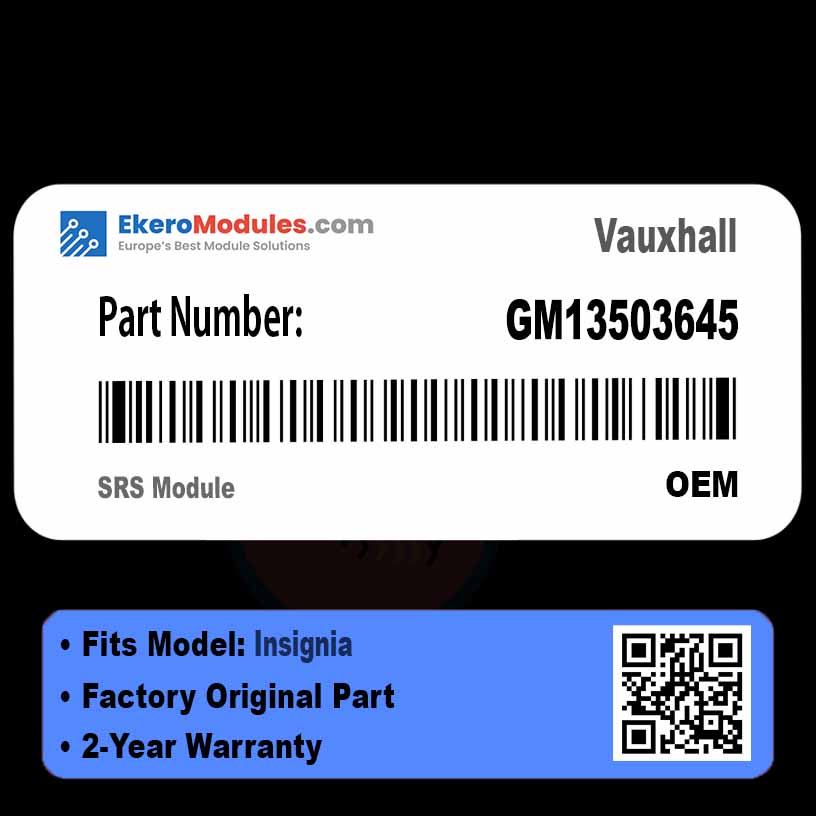 GM13503645 SRS Module | Vauxhall Insignia | Genuine OEM Part