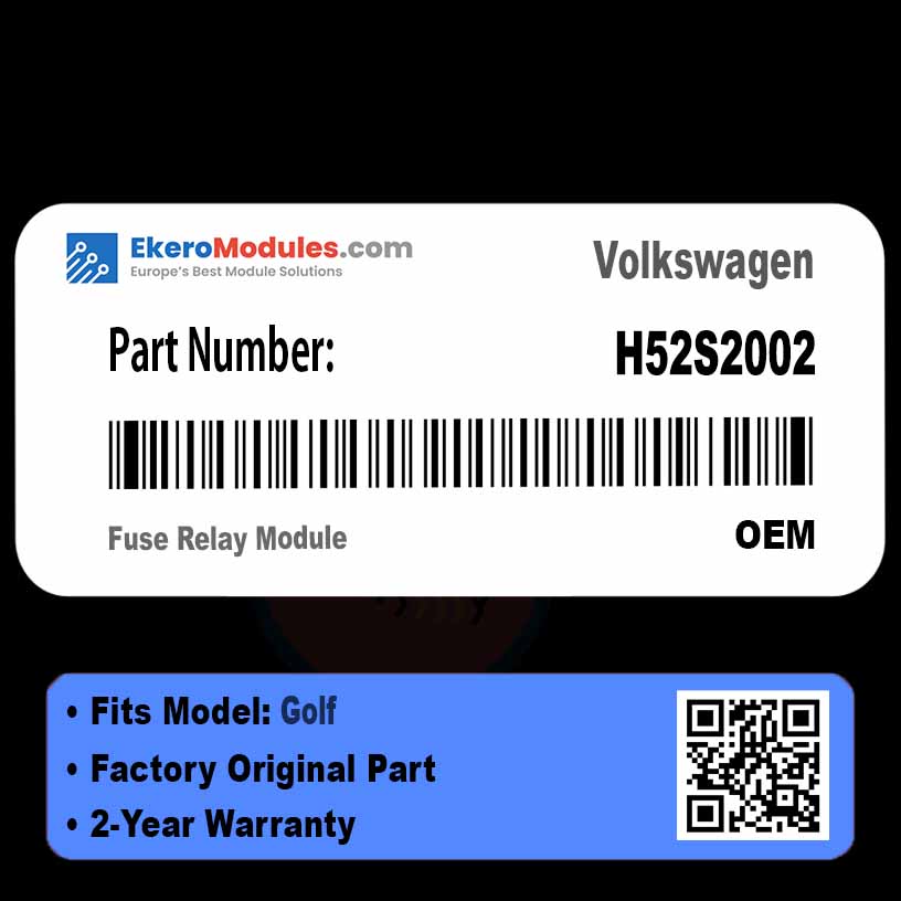 H52S2002 Fuse Relay Module | Volkswagen Golf | Genuine OEM Part