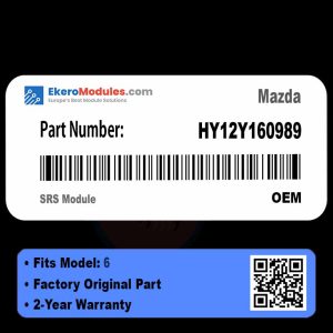HY12Y160989 SRS Module | Mazda 6 | Genuine OEM Part