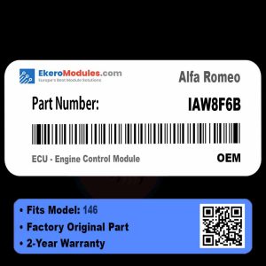IAW8F6B ECU - Engine Control Module | Alfa Romeo 146 | Genuine OEM Part