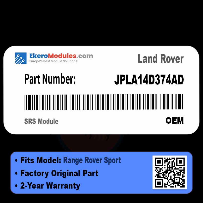 JPLA14D374AD SRS Module | Land Rover Range Rover Sport | Genuine OEM Part